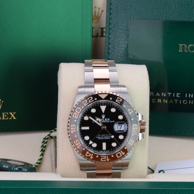 NEW Rolex GMT-MasterI I1 26711CHNR-0002 Rootbeer Rose Gold Two Tone 2022+ Full Set