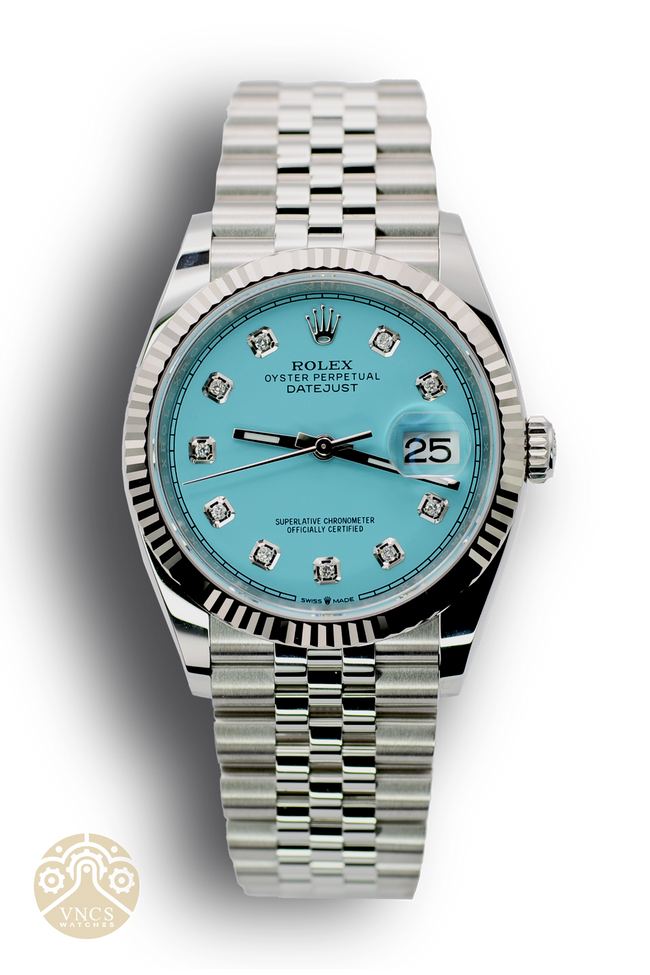 NEW Rolex Datejust-36mm-TiffanyAM-Dial-Jubilee-126234