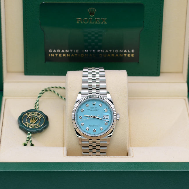 NEW Rolex Datejust-36mm-TiffanyAM-Dial-Jubilee-126234