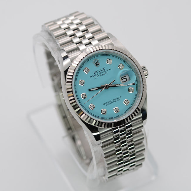 NEW Rolex Datejust-36mm-TiffanyAM-Dial-Jubilee-126234