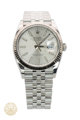 NEW Rolex Datejust-36mm-SilverStick-Jub-126234-0013