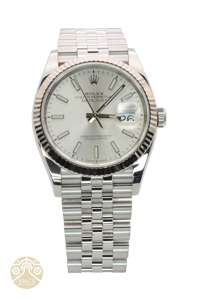 NEW Rolex Datejust-36mm-SilverStick-Jub-126234-0013