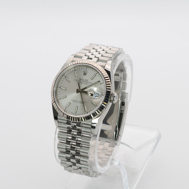 NEW Rolex Datejust-36mm-SilverStick-Jub-126234-0013