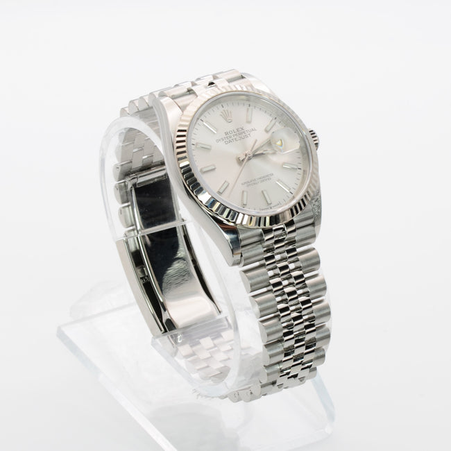 NEW Rolex Datejust-36mm-SilverStick-Jub-126234-0013