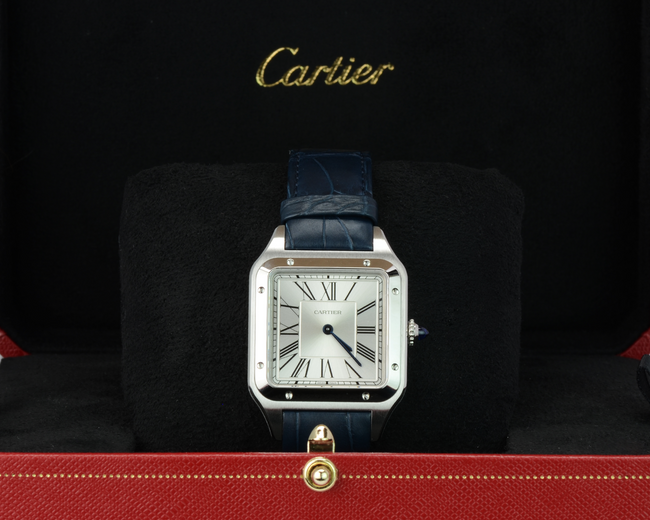 NEW-Cartier-Dumont-SilverDial-Blue-WSSA0022 2023 Full Set