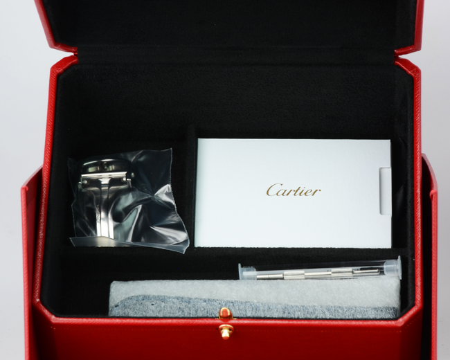New Cartier Santos WSSA0030 Blue Roman Dial Steel Bracelet 2022+ Full Set