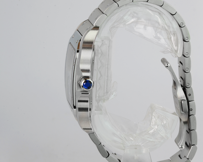 New Cartier Santos WSSA0030 Blue Roman Dial Steel Bracelet 2022+ Full Set
