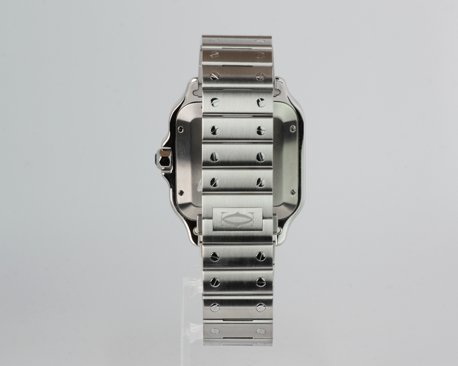 New Cartier Santos WSSA0030 Blue Roman Dial Steel Bracelet 2022+ Full Set