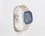 New Cartier Santos WSSA0048 Blue Dial 39.8mm Steel Watch 2023 Full Set