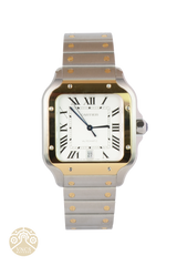 New Cartier Santos WSSA0030 White Dial Steel Bracelet 2023 Full Set