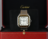 New Cartier Santos WSSA0030 White Dial Steel Bracelet 2023 Full Set