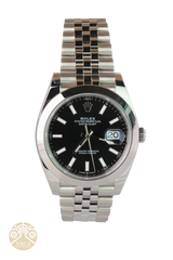 NEW Rolex Datejust 41mm 126300-0012 Black dial Jubilee 2022+ full set