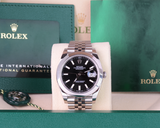NEW Rolex Datejust 41mm 126300-0012 Black dial Jubilee 2022+ full set