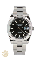 New Rolex Datejust 126300-0011 Oyster 41mm Black Dial 2022+ Full Set
