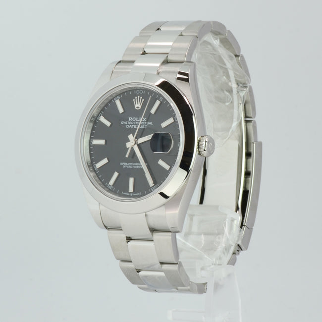 New Rolex Datejust 126300-0011 Oyster 41mm Black Dial 2022+ Full Set