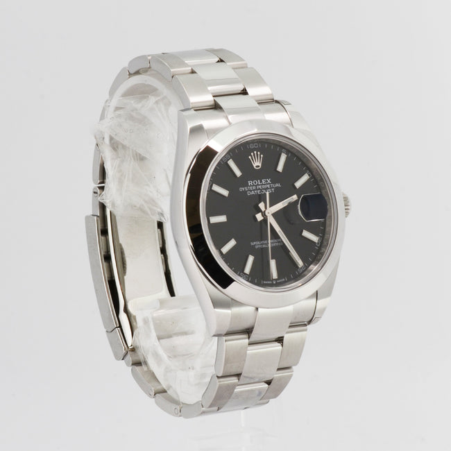 New Rolex Datejust 126300-0011 Oyster 41mm Black Dial 2022+ Full Set