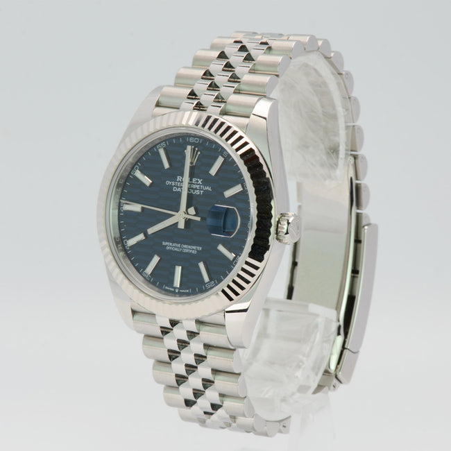 Rolex Datejust 126334-0032 Jubilee 41mm Blue Motif Dial 2022+ Full Set