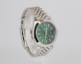 New Rolex Datejust 41 126300-0020 Green Dial Jubilee Bracelet 2022+ Full Set
