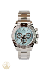 New Rolex Daytona 40mm 116506-0001 Platinum Ice Blue Dial Oyster 2022+ Full Set