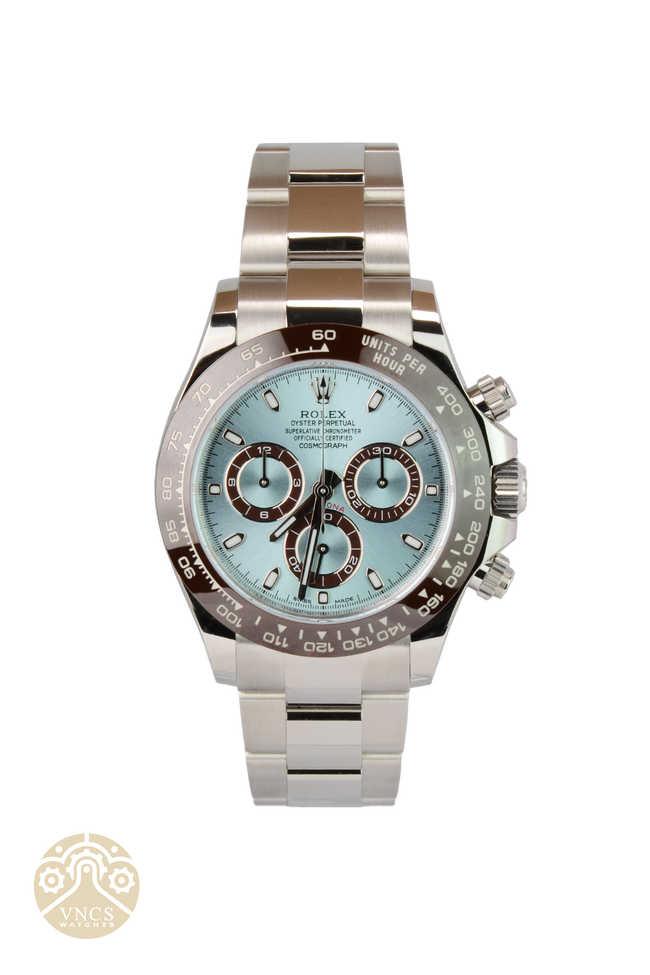 New Rolex Daytona 40mm 116506-0001 Platinum Ice Blue Dial Oyster 2022+ Full Set