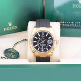 NEW Rolex Skydweller-Yellowgold-Blackdial-Oysterflex-326238-0009