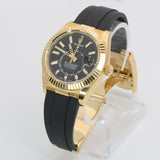 NEW Rolex Skydweller-Yellowgold-Blackdial-Oysterflex-326238-0009