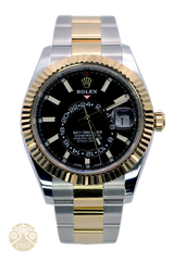 NEW Rolex Sky-Dweller 326933 Two Tone Black Dial 2022+ Full Set