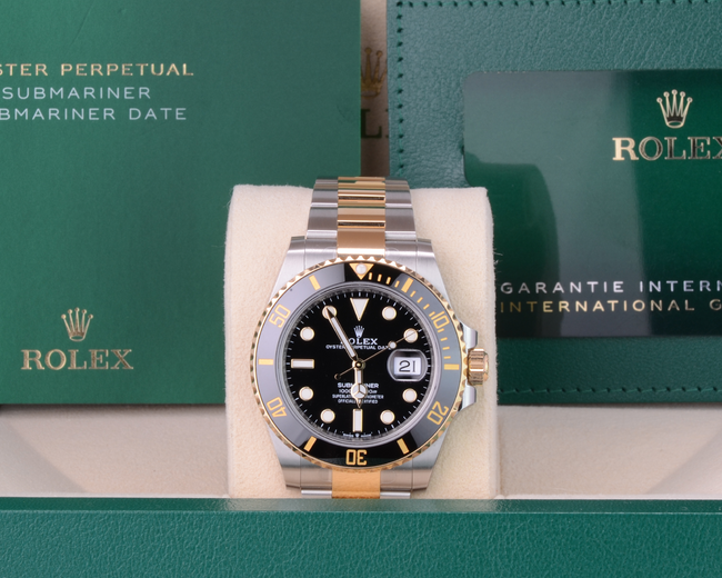 New Rolex Submariner Date 126613LN-0002 Two Tone Gold Oyster 41mm 2022+ full set