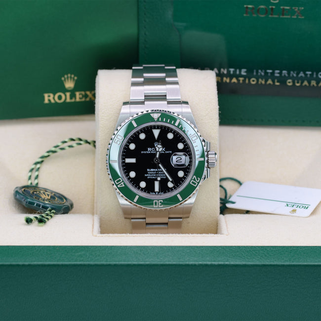 NEW Rolex Submariner 126610LV-0002 Kermit Black Dial Green Bezel 2022+ Full Set