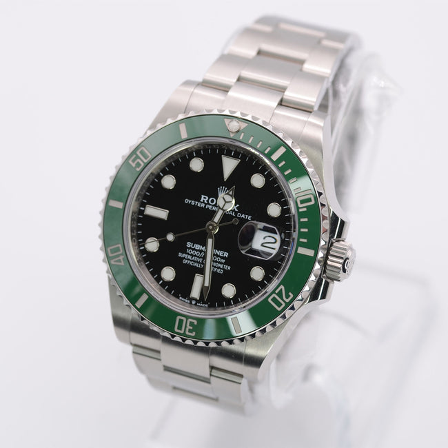 NEW Rolex Submariner 126610LV-0002 Kermit Black Dial Green Bezel 2022+ Full Set