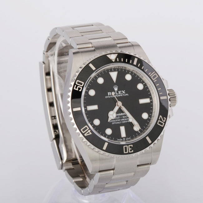 NEW Rolex Submariner 124060-0001 No Date 41mm Black Dial Oyster 2023 Full Set