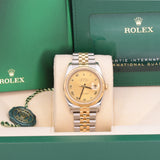 Rolex Datejust 116233 36mm, Champagne Dial, Roman Numerals,Two Tone, Jubilee Bracelet Mens Watch 2012