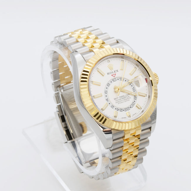 NEW Rolex Skydweller-Twotone-White-Jubilee-326933-0010