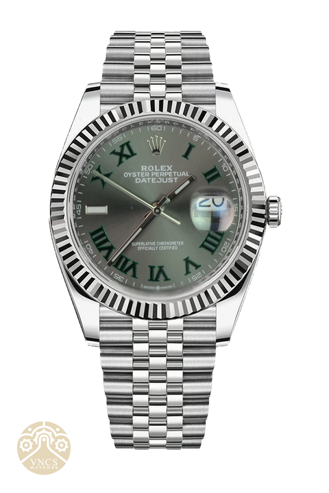 Rolex Datejust 36mm 126234-0045 Wimbledon Slate Dial Jubilee 