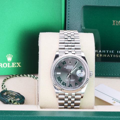 Rolex Datejust 36mm 126234-0045 Wimbledon Slate Dial Jubilee 
