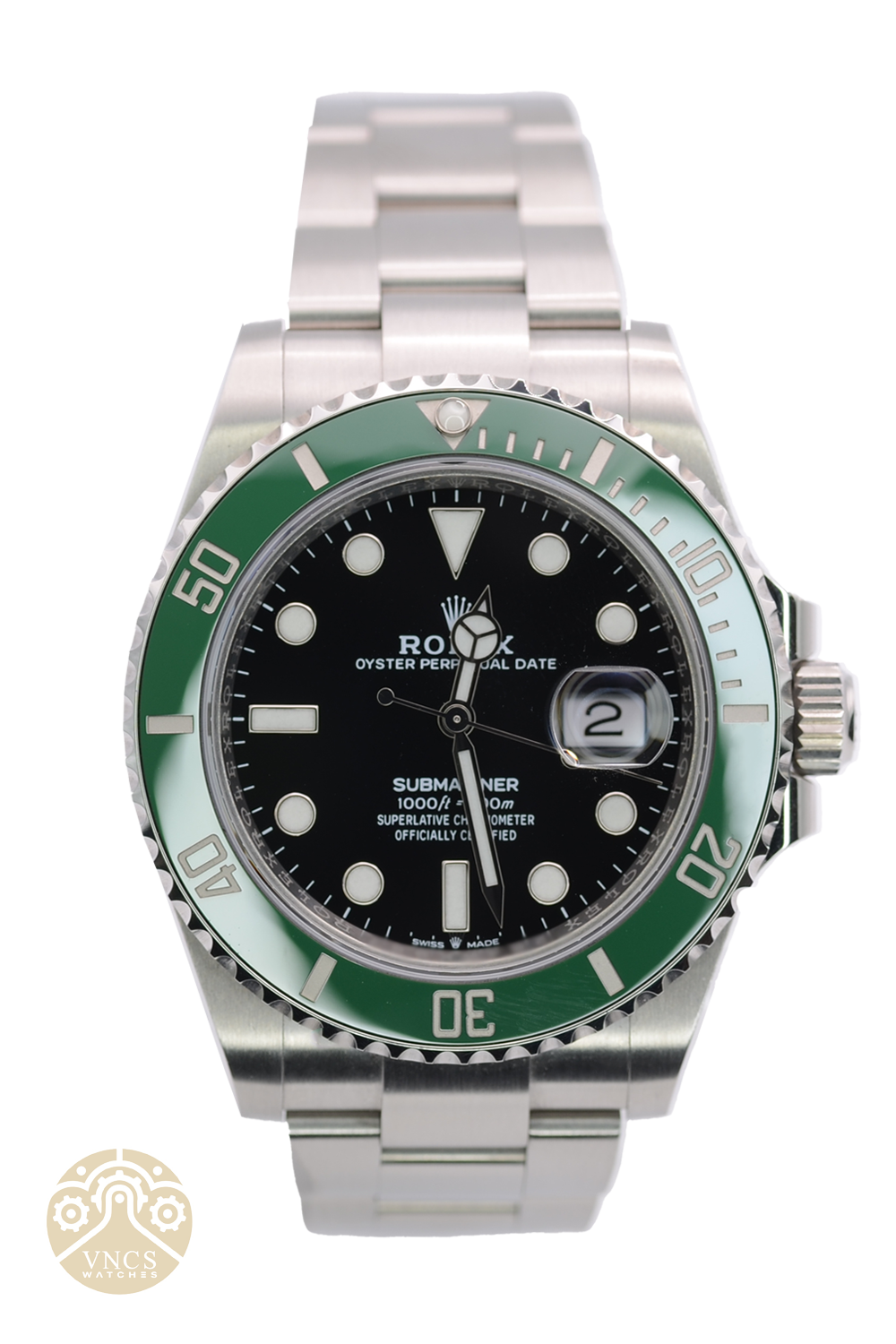 Rolex Submariner 41mm Watch, Oystersteel, Green Bezel Black Dial,  M126610lv-0002